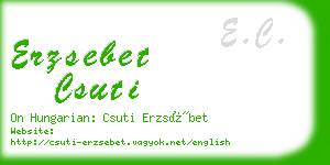 erzsebet csuti business card